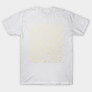 Abstract Outline Grey Gold T-Shirt